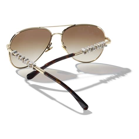 chanel 0ch4204q c124z660 14 sunglasses|CHANEL Sunglasses: Pilot Sunglasses, metal & zirconia — .